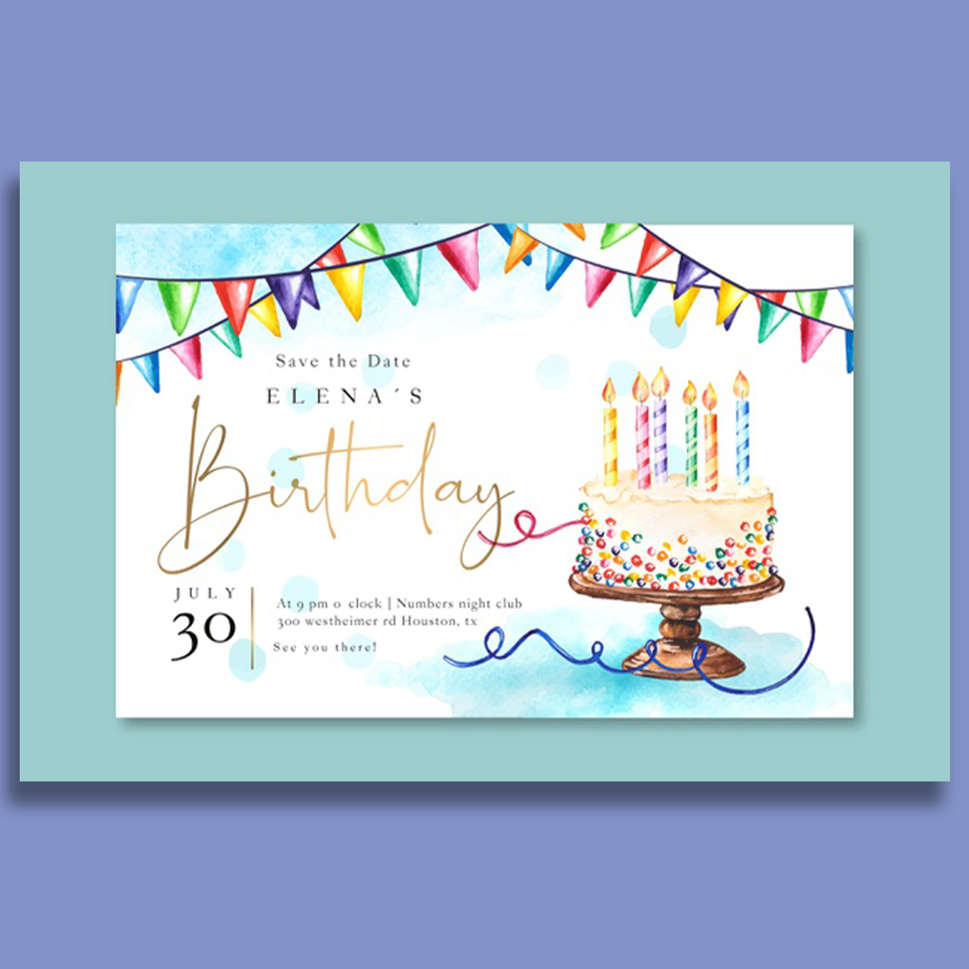 PERSONALIZED BIRTHDAY INVITATION CARD Get customized - Designer Clothing_  Accessories