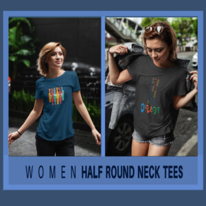 Woman's Half Sleeve Round Neck T- Shirt